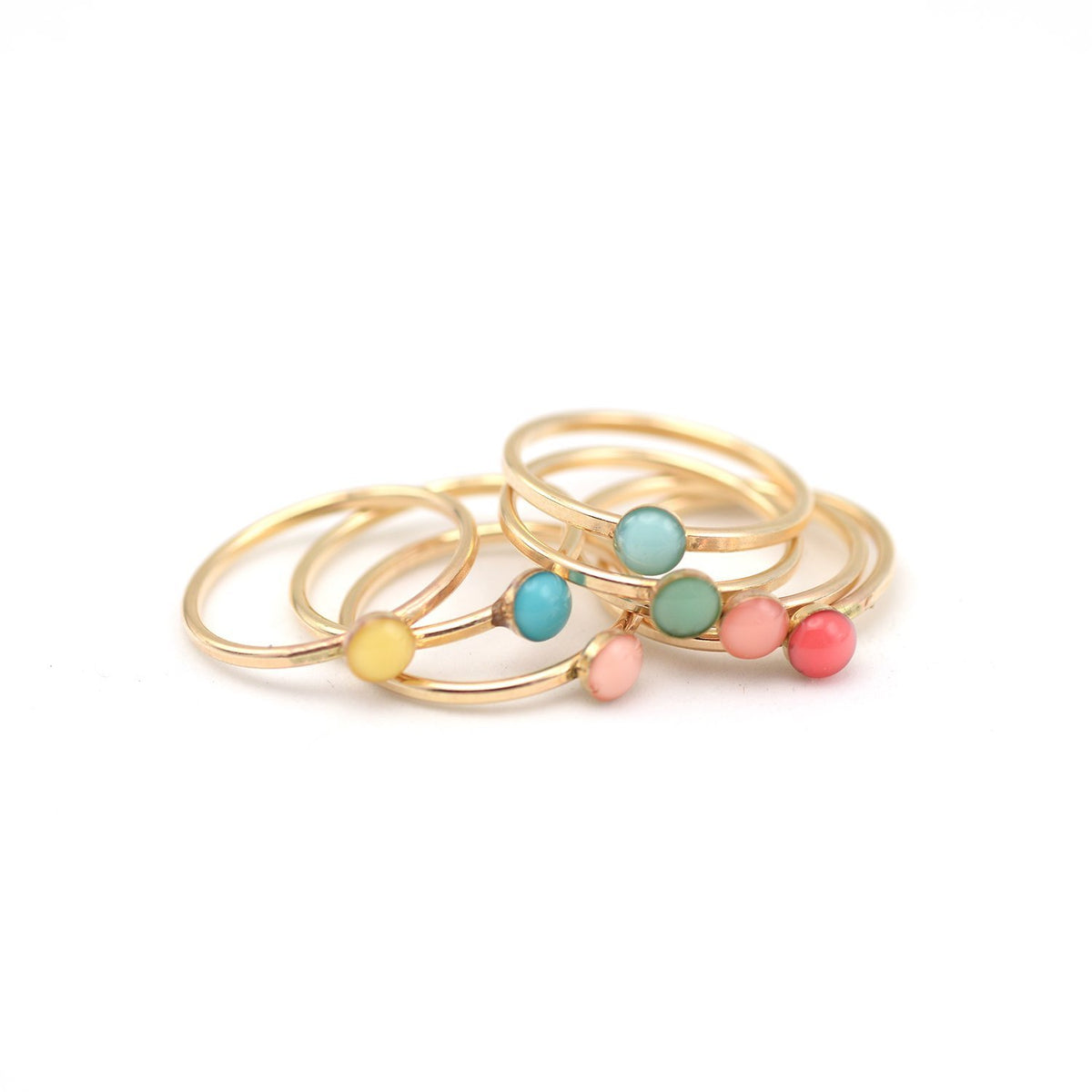 stackable birthstone ring • mother's ring