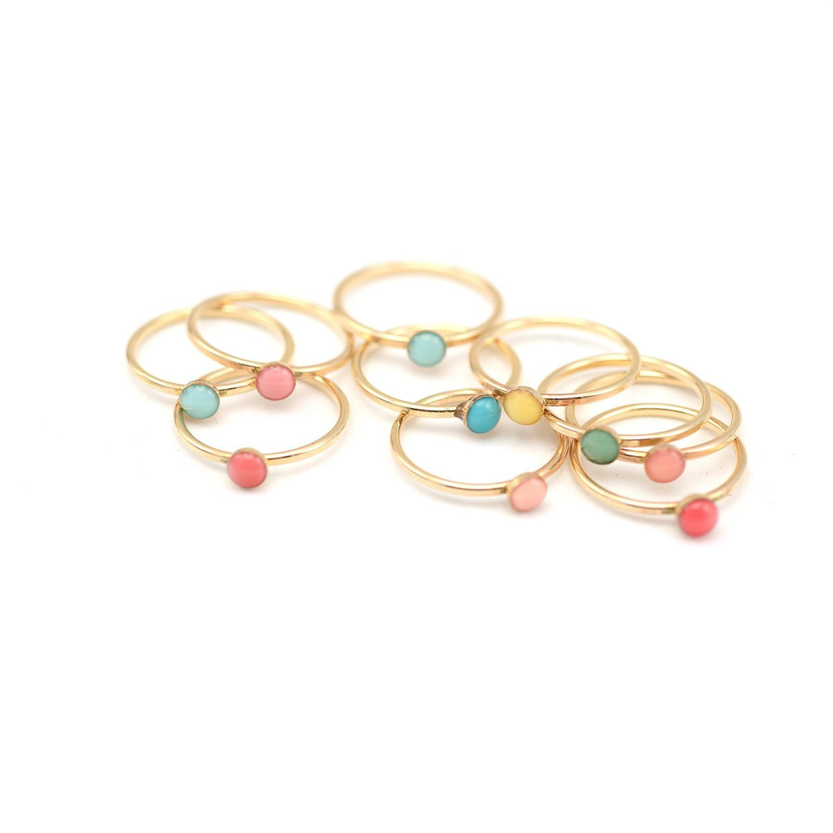stackable birthstone ring • mother's ring