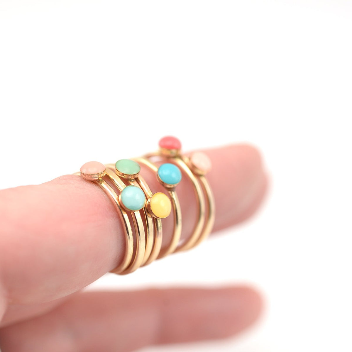 stackable birthstone ring • mother's ring