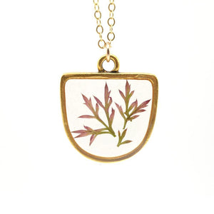 gold nature inspired necklace