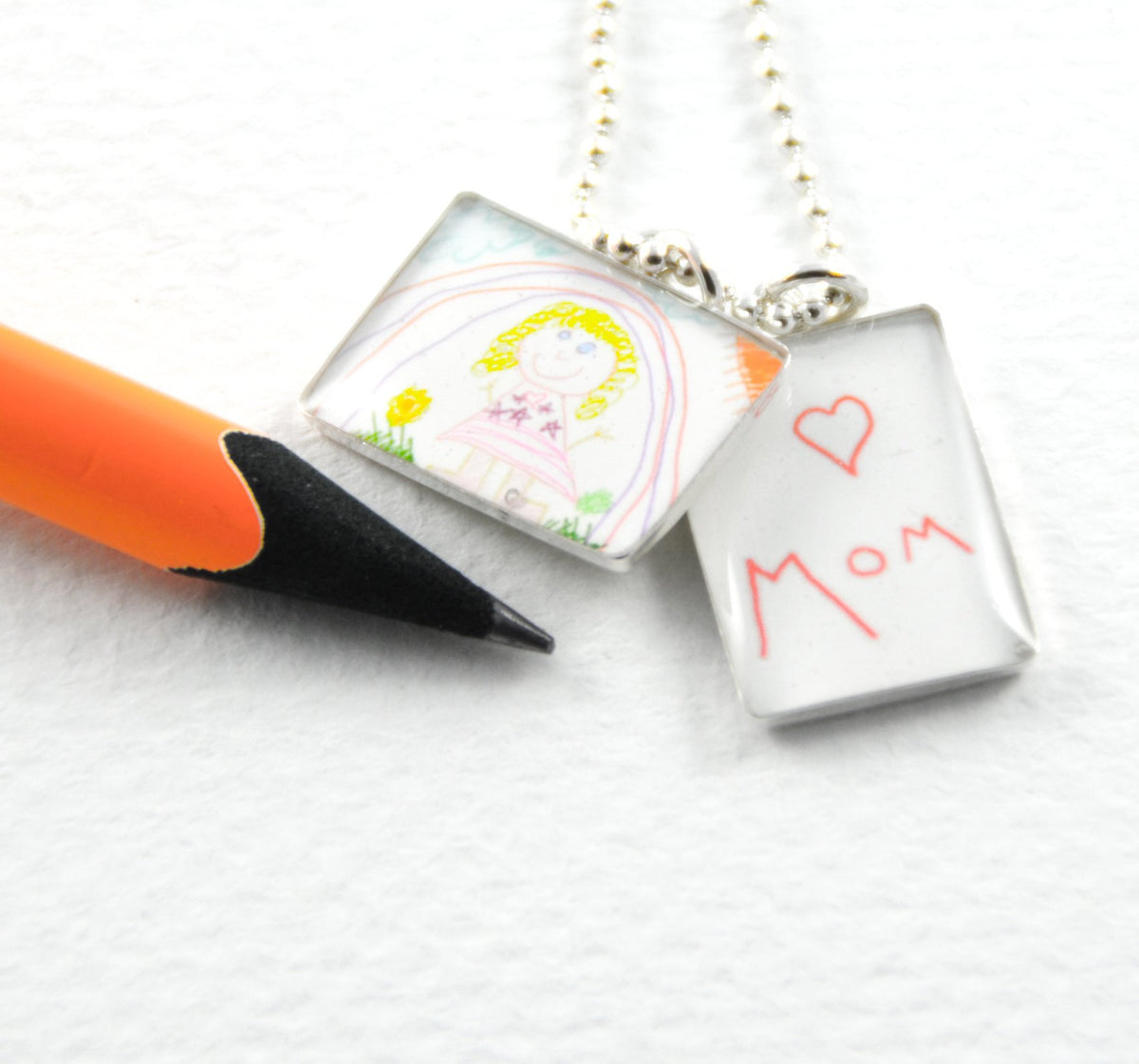 children's artwork necklace