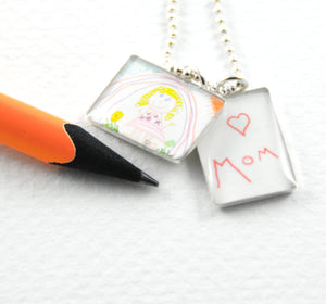 children's artwork necklace