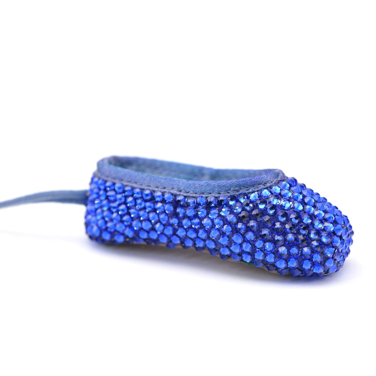 Majestic Blue Custom Dyed Miniature Pointe Shoe • Keepsake, Key Chain or Bag Charm