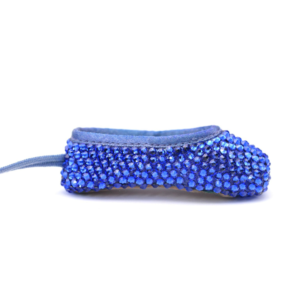Majestic Blue Custom Dyed Miniature Pointe Shoe • Keepsake, Key Chain or Bag Charm