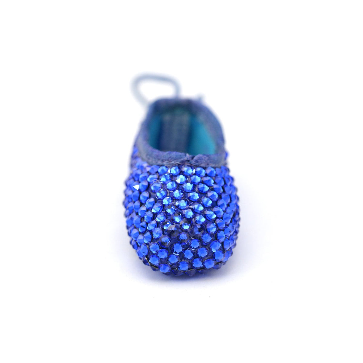 Majestic Blue Custom Dyed Miniature Pointe Shoe • Keepsake, Key Chain or Bag Charm