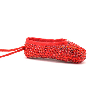 Scarlet Miniature Pointe Shoe • Keepsake, Key Chain or Bag Charm