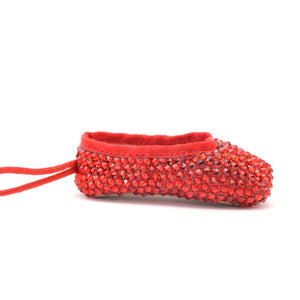 Scarlet Miniature Pointe Shoe • Keepsake, Key Chain or Bag Charm