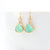 Druzy Earrings in Spring Mint