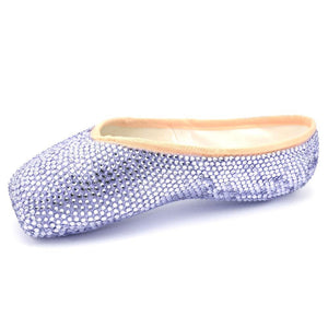 crystal covered pointe shoe