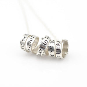 Hand stamped sterling necklace