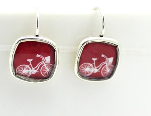 bicycle earrings