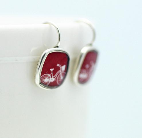 bicycle gifts earrings