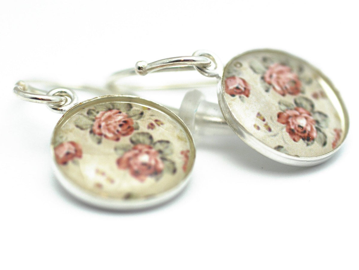 Vintage-style Rose Earrings