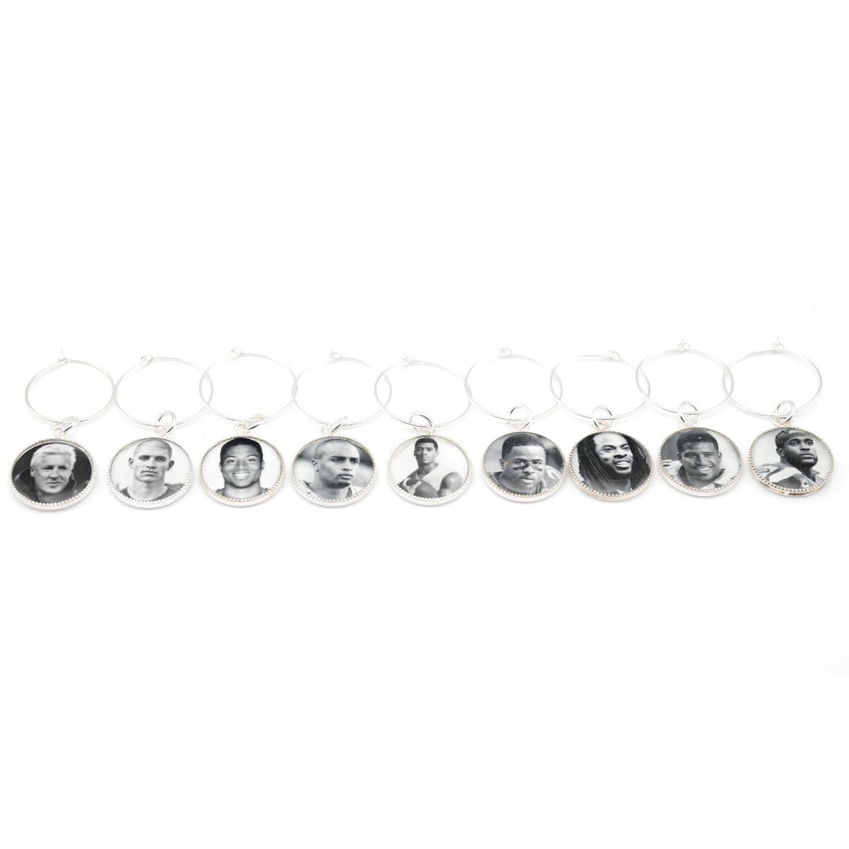 Seattle Seahawks Wine Charms - READY TO SHIP