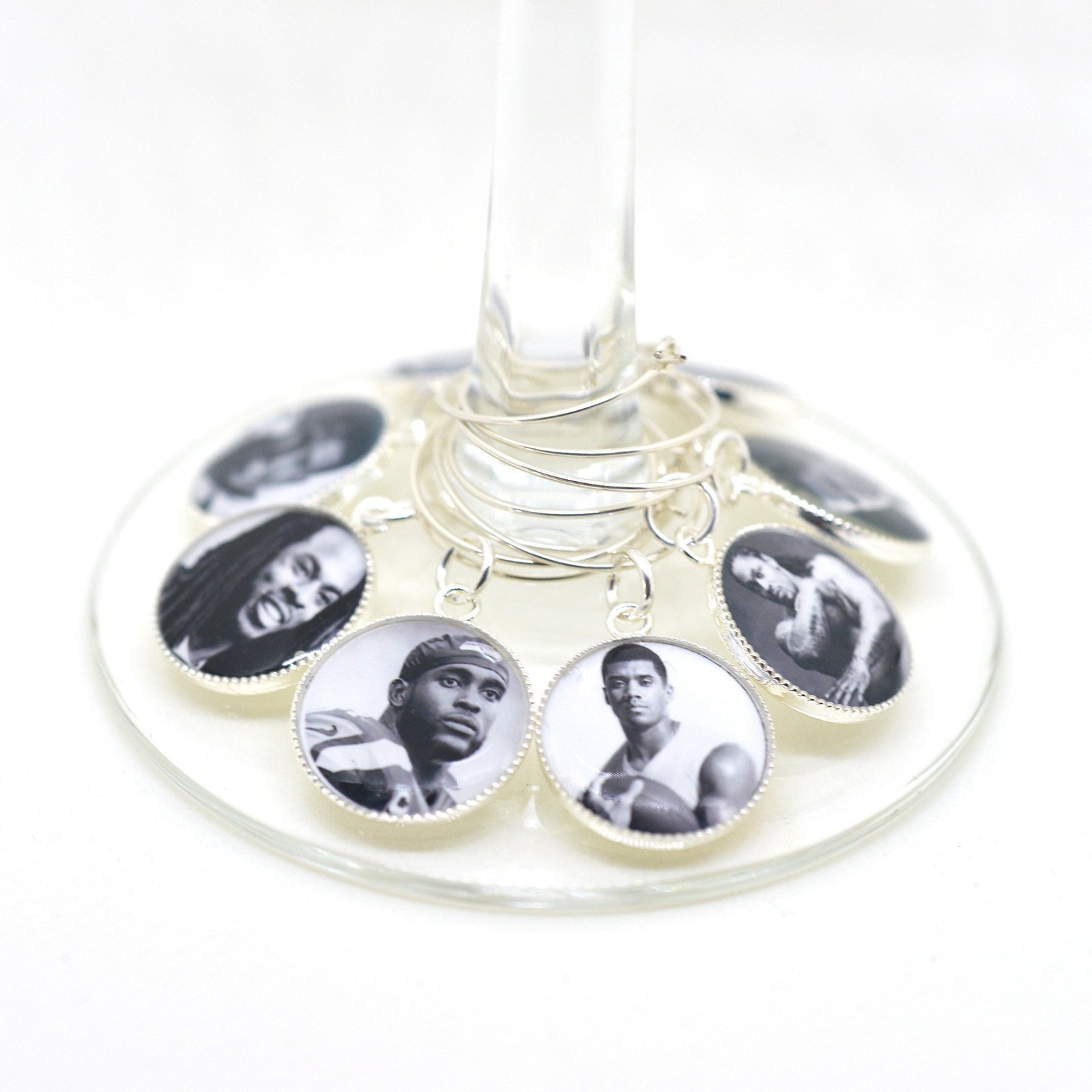 Seattle Seahawks Wine Charms - READY TO SHIP