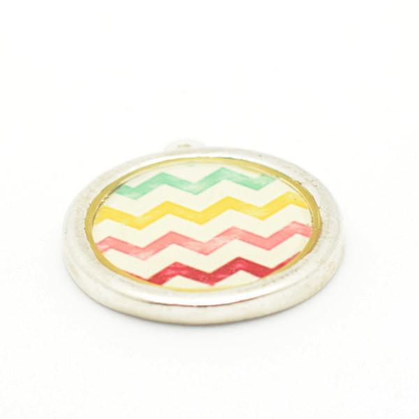 Multicolored Chevron Pendant