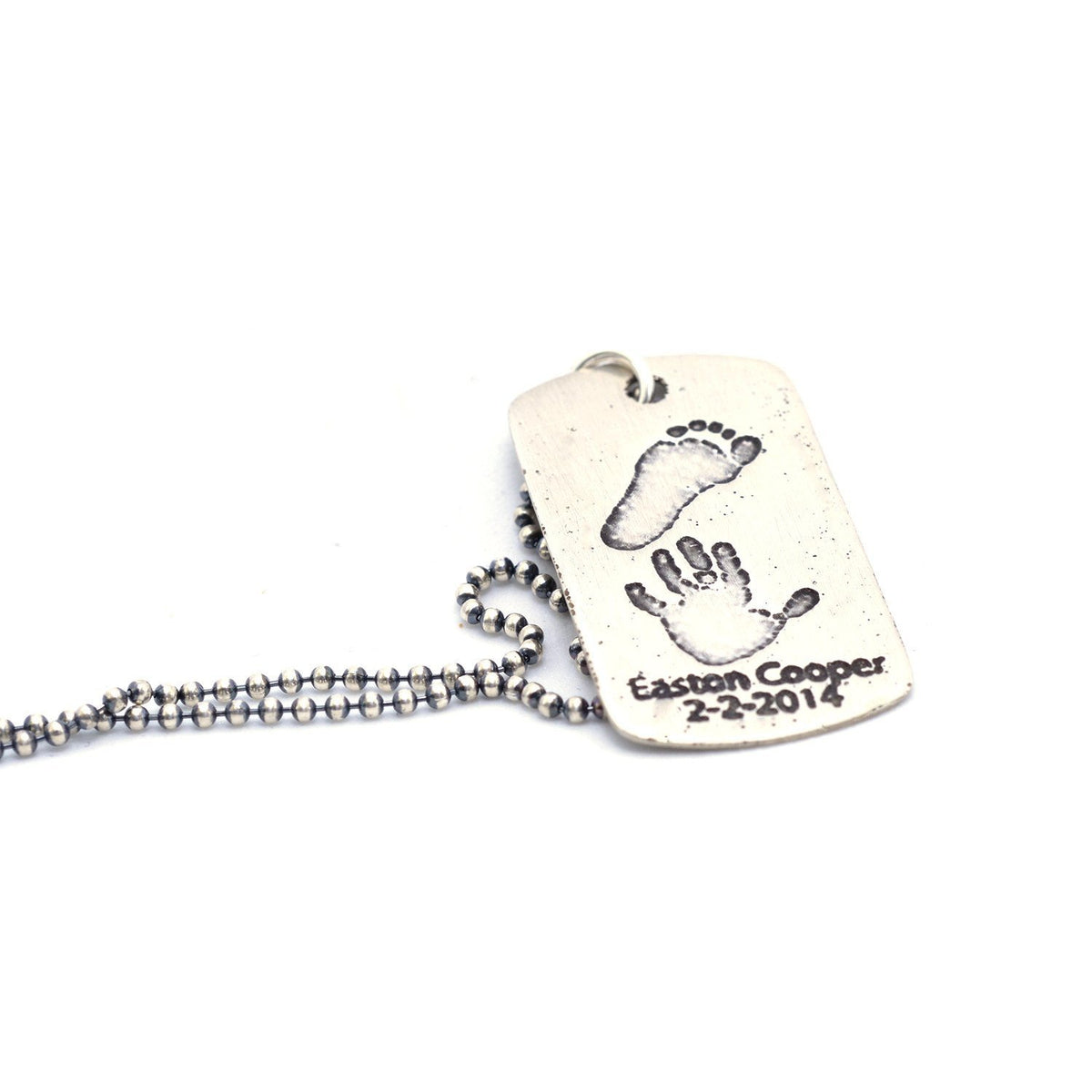 sterling silver childs keepsake dog tag