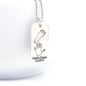etched dog tag for parents 