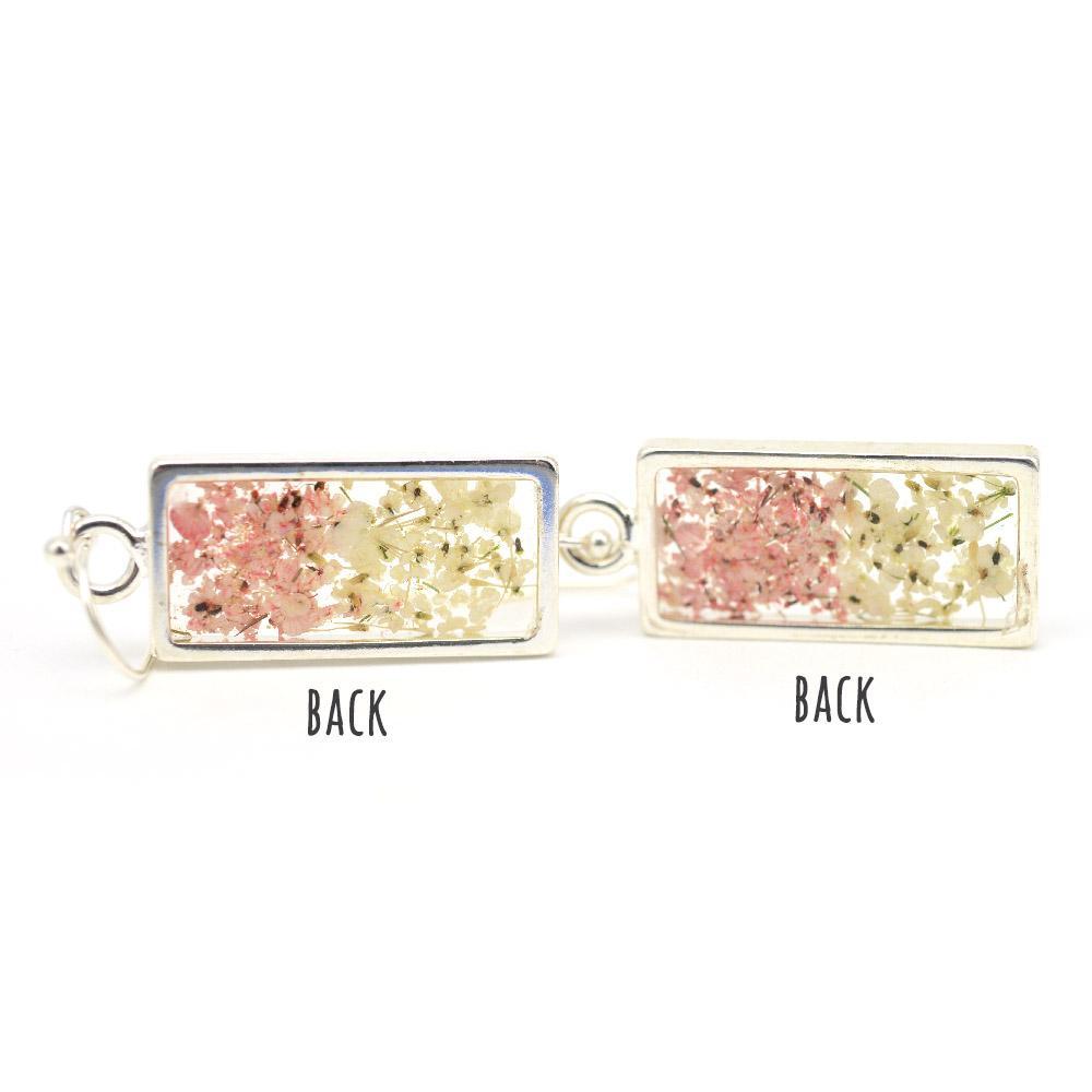 Pink & Cream Flower Earrings