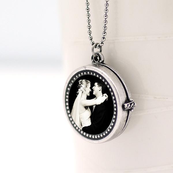 Photo Locket - Antiqued Silver