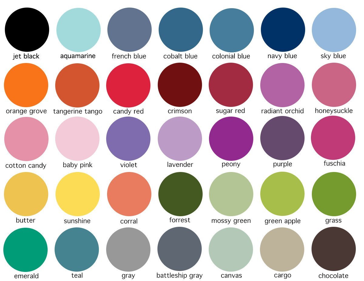 Personalized necklace color options