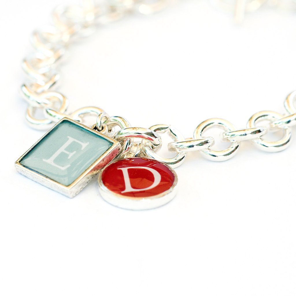 Silver charm bracelet