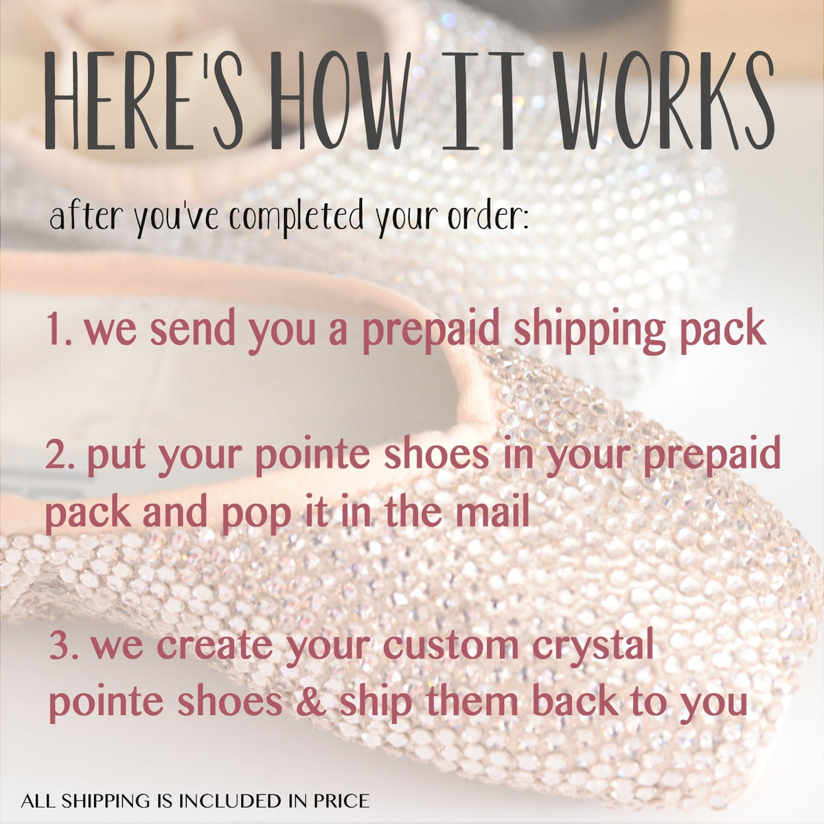 how to send us your pointe shoes
