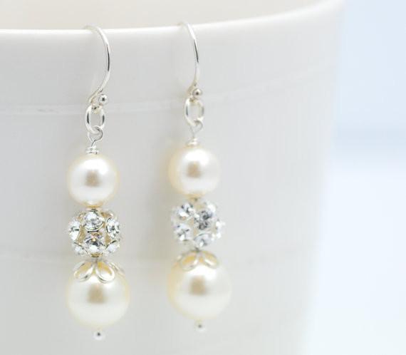 Pearl and Crystal Earrings