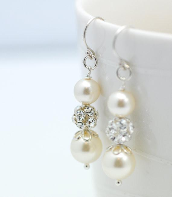 Pearl and Crystal Earrings