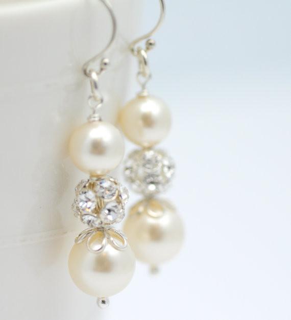 Pearl and Crystal Earrings